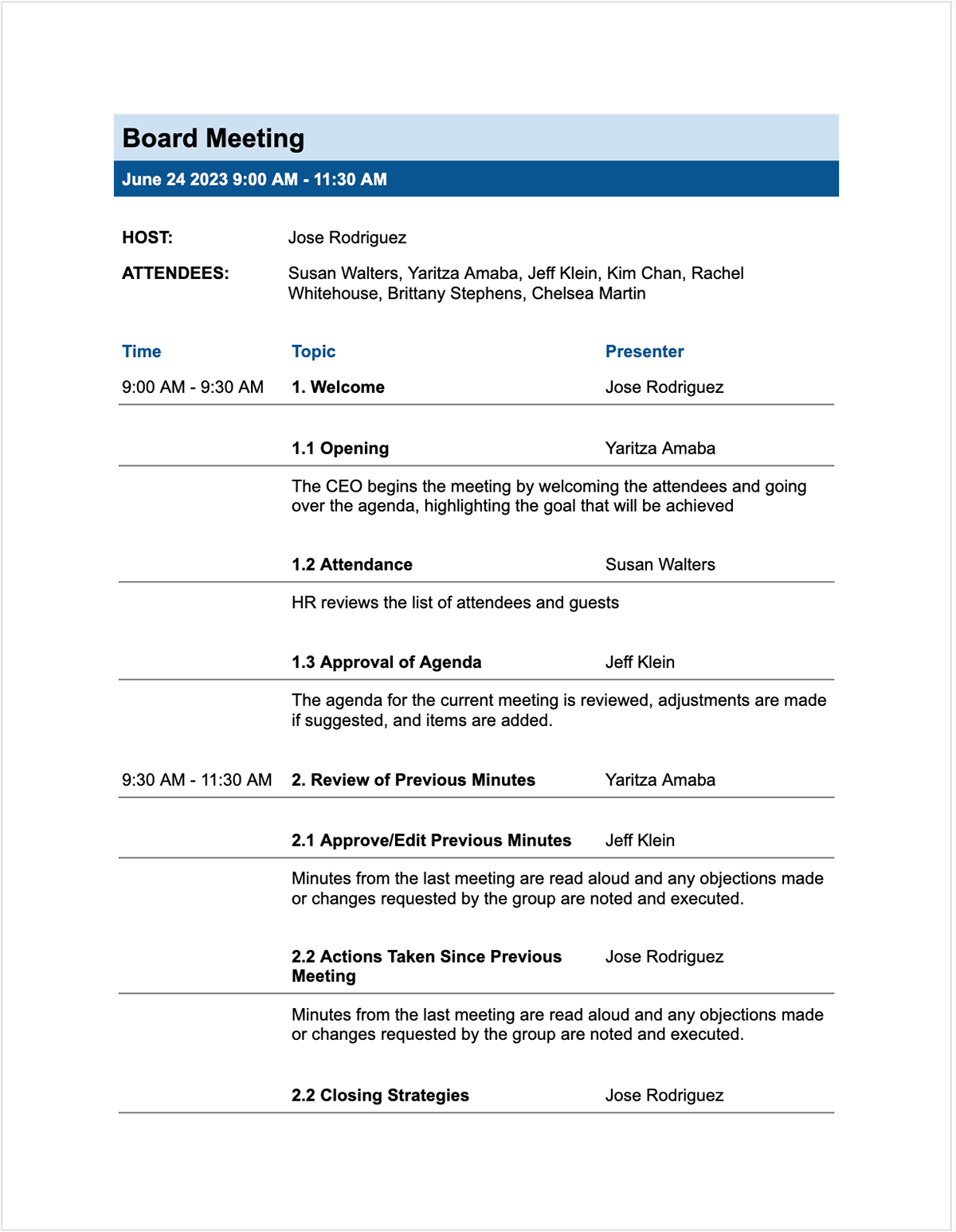 Meeting Agenda Template Google Docs Prntbl concejomunicipaldechinu gov co