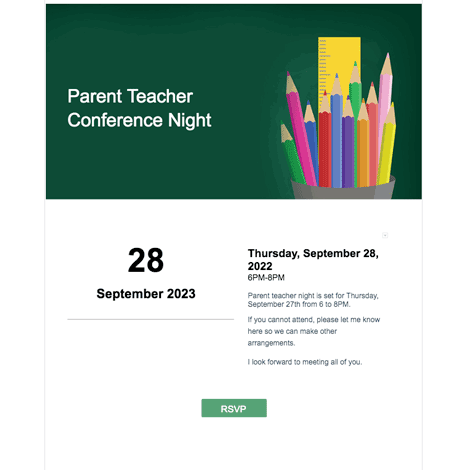 Parent Teacher Conference Night