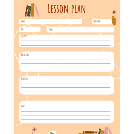Books & Flowers Lesson Plan