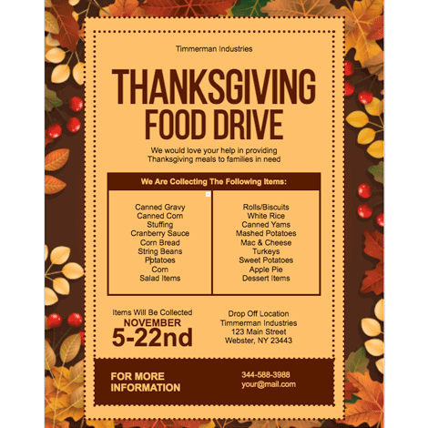 Thanksgiving Food Drive