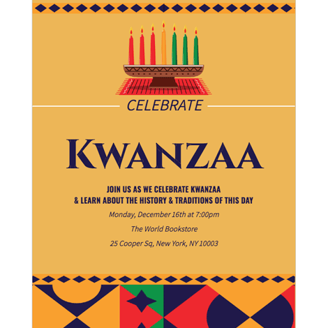 Kwanzaa Celebration & History Event Invite