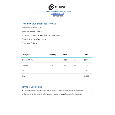 Basic Invoice Template in Google Docs