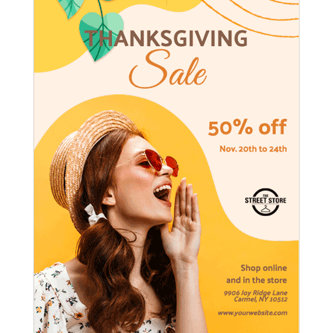 Thanksgiving Bright Colorful Sale