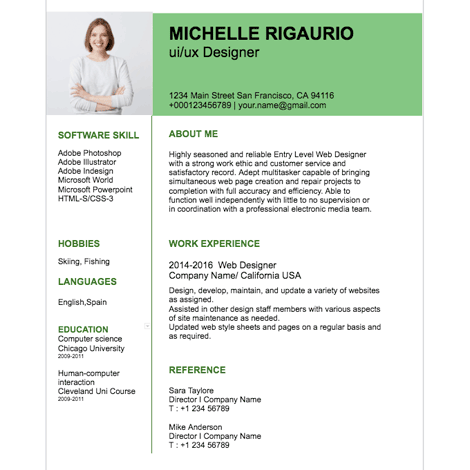 Simple Block Resume