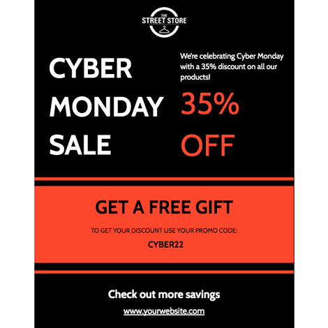 Cyber Monday Black And Red Marketing