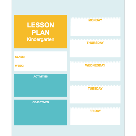 Kindergarten Lesson Plan