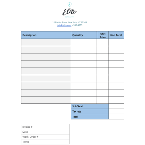 Consulting Invoice in Google Docs