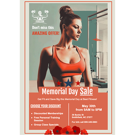 Memorial Day Fitness Club Offer