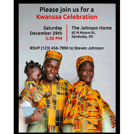 Kwanzaa Family Celebration Invitation