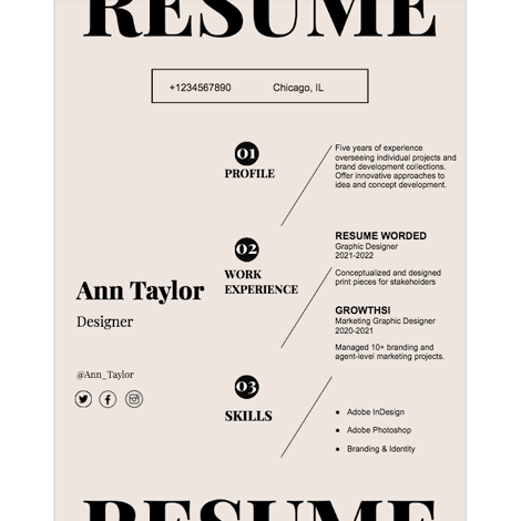 Simple Modern Typographic Resume