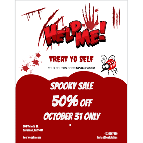 Halloween Big Sale Bug Scare Marketing
