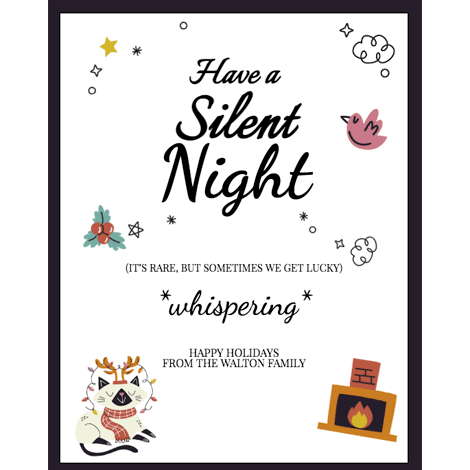 Silent Night Christmas Card