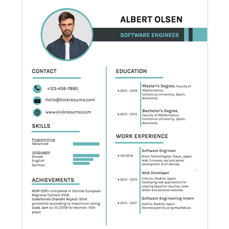 Software engineer CV