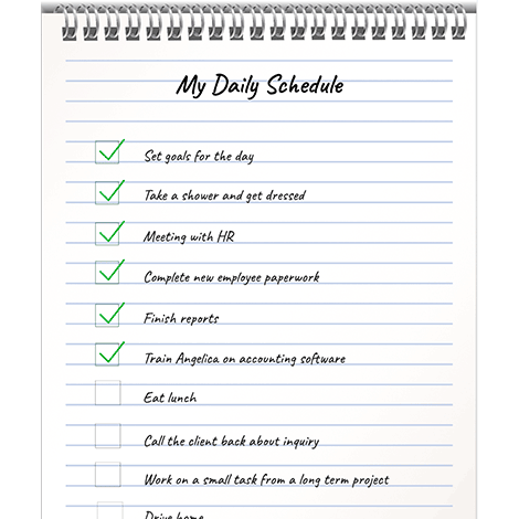 Checklist on Notepad