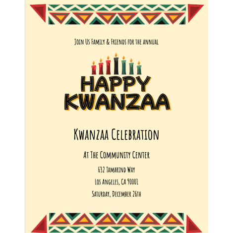 Kwanzaa Community Celebration Invite