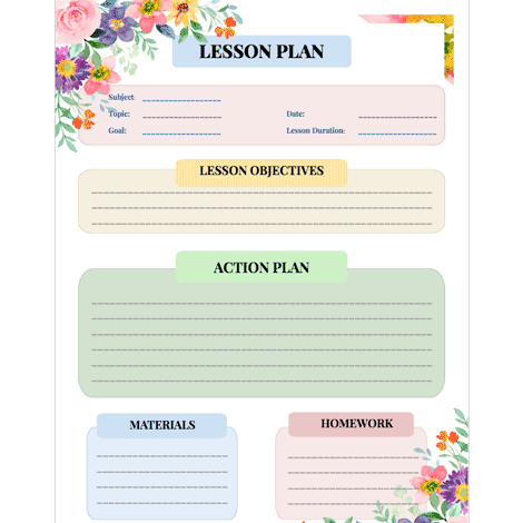 Floral Lesson Plan