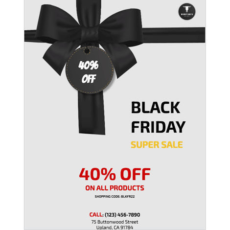 Black Friday Black Ribbon Sale