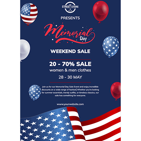 Memorial Day Festive Sale Event