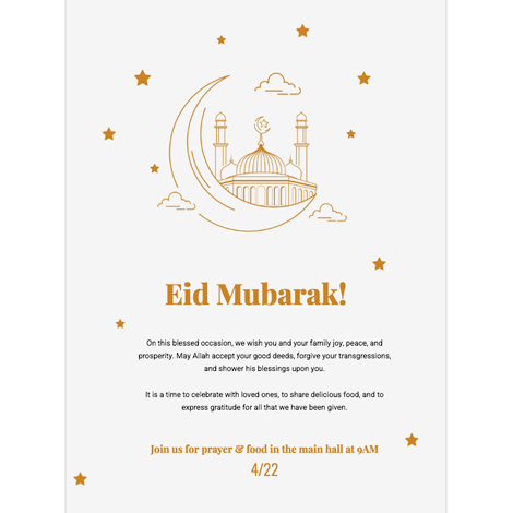 Eid al-Fitr Blessings Message