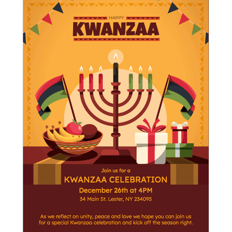 Kwanzaa Celebration Event Invite