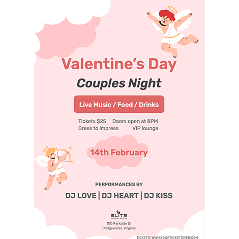 Valentine's Day Cupid Event Flyer