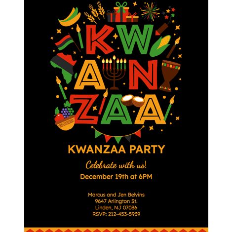 Kwanzaa Fun Party Invite