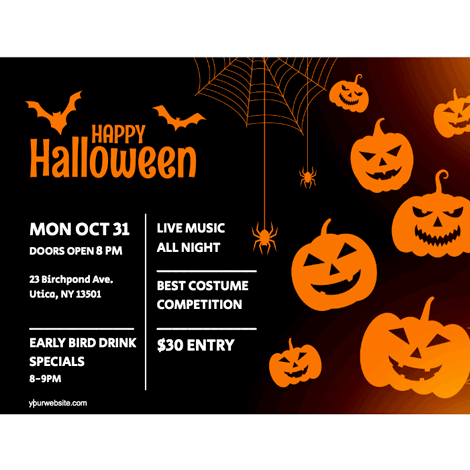 Halloween Jack-o'-lantern Event Invite