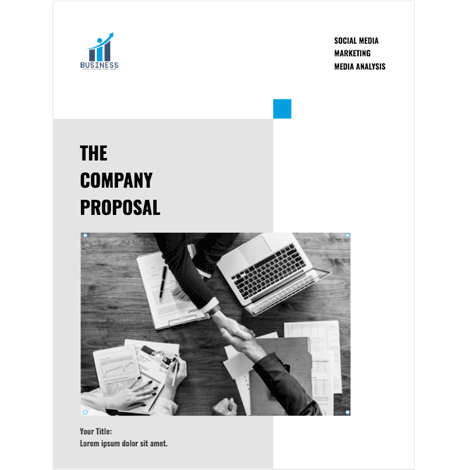 Company Proposal in White & Blue