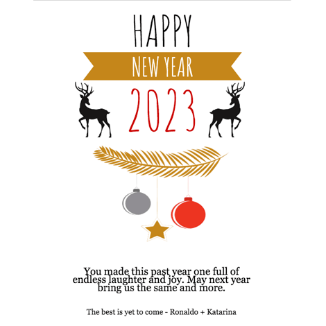 Happy New Year Wishes Earthy Illustration