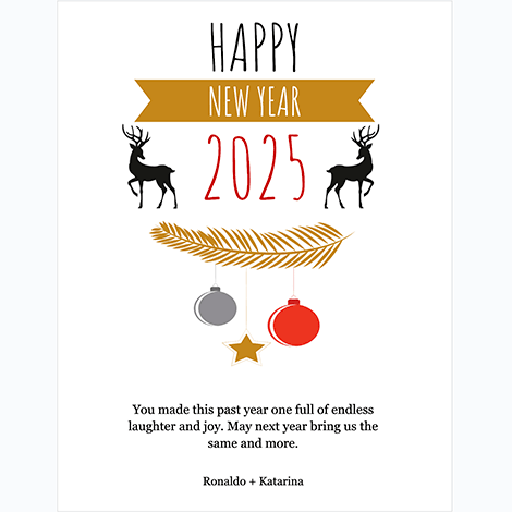 Happy New Year Wishes Earthy Illustration