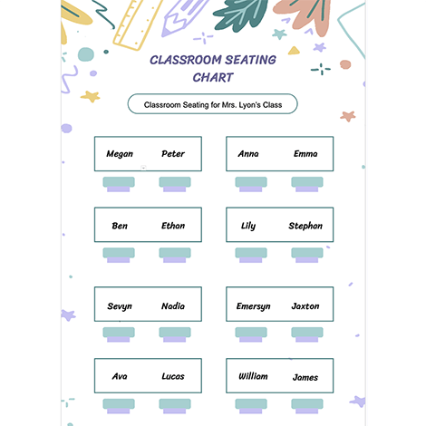 Classroom Seating Chart