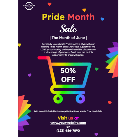 Pride Retail Rainbow Cart Sale
