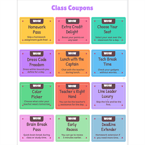 Class Coupons