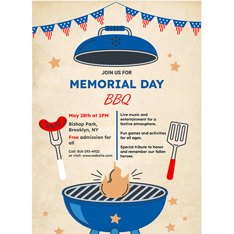 Memorial Day BBQ Invitation