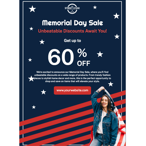 Memorial Day Stripes & Stars Sale