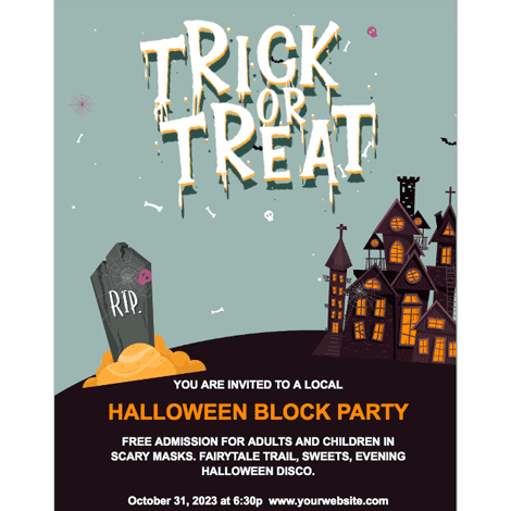 Halloween Family Friendly Public Block Party