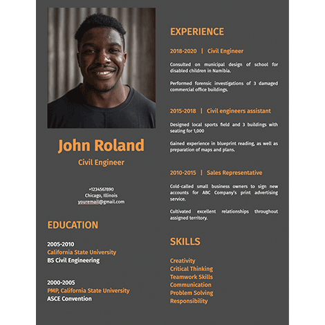 Simple Gray Resume