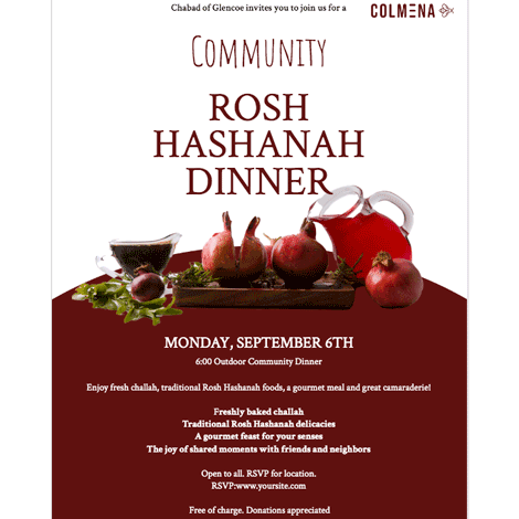Rosh Hashanah Community Dinner Feast