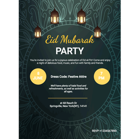 Eid al-Fitr Evening Event Invite