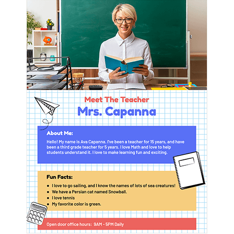 Meet the Teacher to Send to Students and Parents