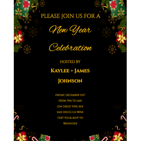 New Year Celebration Invite