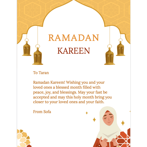 Ramadan Kareem Message